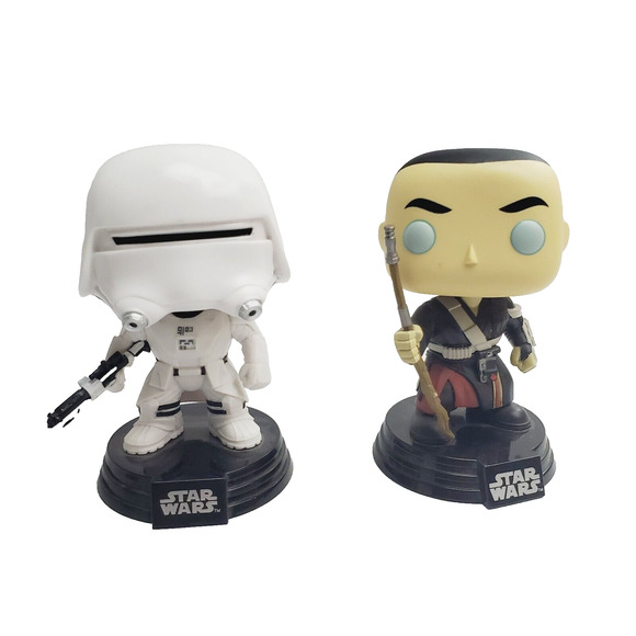 Funko LLC 2016 Star Wars #140 Chirrut Imwe & #67 Snowtrooper POP! Lot of 2 - Picture 1 of 7